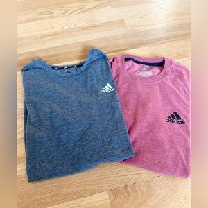 Adidas dry fit athletic shirts. Short sleeve. Two shirts